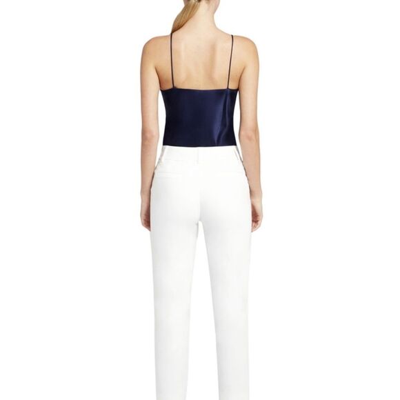Alice and Olivia Classics Stacey Slim Trousers Pants White NWT $245 - Picture 3 of 5